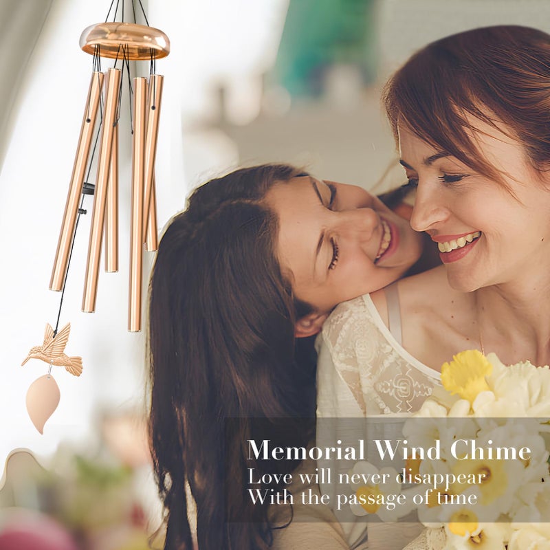 Synhonty Wind Chimes for Outside  Hummingbird Memorial Wind Chimes Gifts  Windchimes Outdoors  Unique Sympathy Wind Chimes Gifts for Loved one Mom Dad  Home Garden Decor. - Image 2